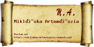 Miklóska Artemíszia névjegykártya